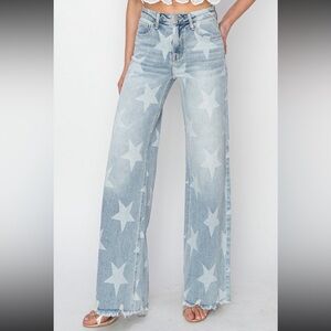NWT Risen light denim star jeans sz 3/26